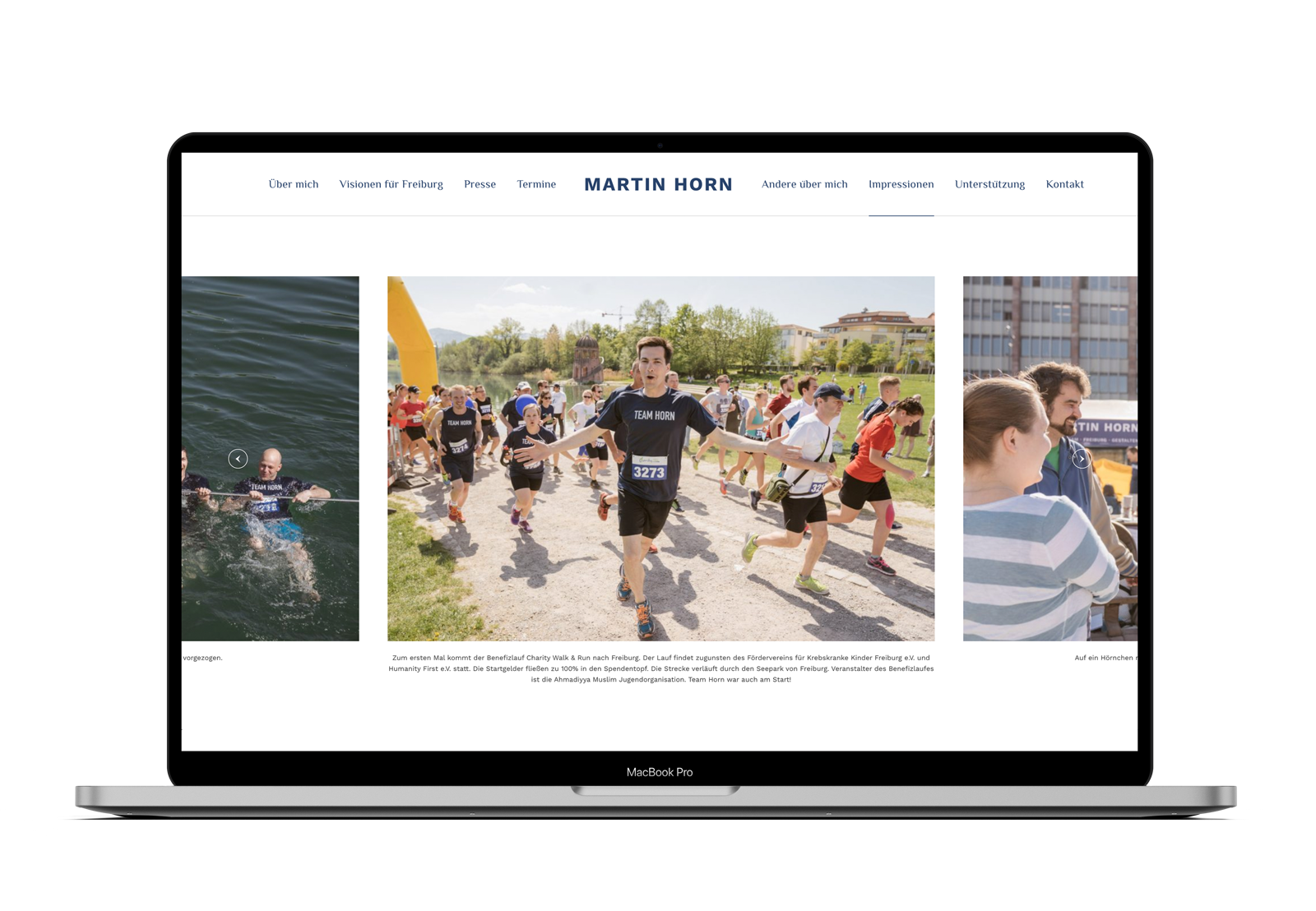 Martin Horn, OB-Wahl Freiburg 2018, Website Mockup Macbook Pro