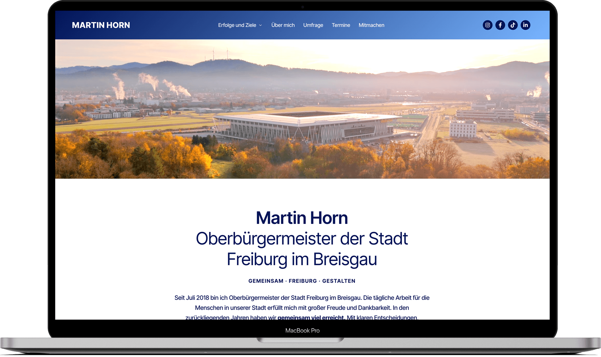 Martin Horn, OB-Wahl Freiburg 2026, Website Mockup